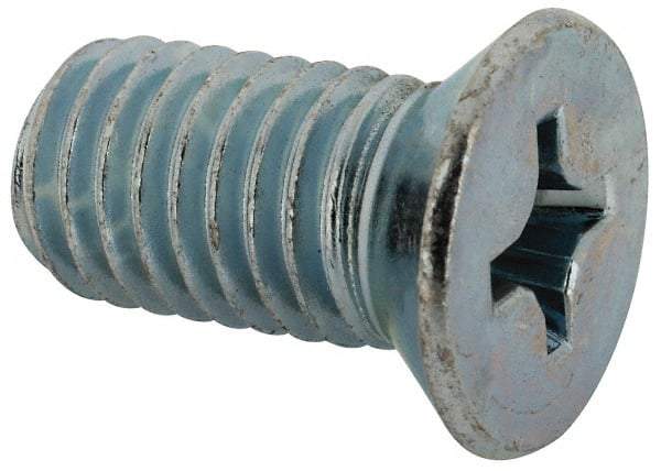 Value Collection - 1/2-13 UNC, 1" OAL Phillips Drive Machine Screw - Flat Head, Grade J82 Steel, Zinc-Plated Finish, Without Washer - Benchmark Tooling