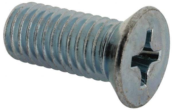 Value Collection - 1/2-13 UNC, 1-1/4" OAL Phillips Drive Machine Screw - Flat Head, Grade J82 Steel, Zinc-Plated Finish, Without Washer - Benchmark Tooling