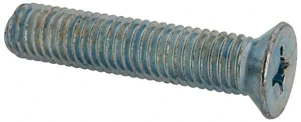 Value Collection - 1/2-13 UNC, 2-1/2" OAL Phillips Drive Machine Screw - Flat Head, Grade J82 Steel, Zinc-Plated Finish, Without Washer - Benchmark Tooling