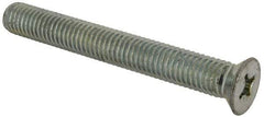 Value Collection - 1/2-13 UNC, 4" OAL Phillips Drive Machine Screw - Flat Head, Grade J82 Steel, Zinc-Plated Finish, Without Washer - Benchmark Tooling