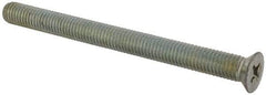 Value Collection - 1/2-13 UNC, 6" OAL Phillips Drive Machine Screw - Flat Head, Grade J82 Steel, Zinc-Plated Finish, Without Washer - Benchmark Tooling