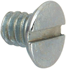 Value Collection - #2-56 UNC, 1/8" OAL Slotted Drive Machine Screw - Flat Undercut Head, Grade J82 Steel, Zinc-Plated Finish, Without Washer - Benchmark Tooling