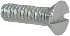 Value Collection - #2-56 UNC, 5/16" OAL Slotted Drive Machine Screw - Flat Head, Grade J82 Steel, Zinc-Plated Finish, Without Washer - Benchmark Tooling