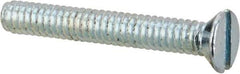 Value Collection - #2-56 UNC, 5/8" OAL Slotted Drive Machine Screw - Flat Head, Grade J82 Steel, Zinc-Plated Finish, Without Washer - Benchmark Tooling