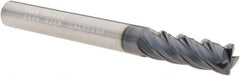 SGS - 1/4", 4 Flute, Single End, Solid Carbide, 0.0150 - 0.0200" Corner Radius End Mill - 2-1/2" OAL, Right Hand Flute, 3/4" LOC, Right Hand Cut - Benchmark Tooling