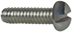 Value Collection - #2-56 UNC, 5/16" Length Under Head Slotted Drive Machine Screw - Round Head, Grade J82 Steel, Zinc-Plated Finish, Without Washer - Benchmark Tooling
