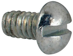 Value Collection - #3-48 UNC, 3/16" Length Under Head Slotted Drive Machine Screw - Round Head, Grade J82 Steel, Zinc-Plated Finish, Without Washer - Benchmark Tooling