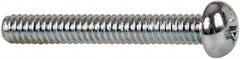 Value Collection - #2-56 UNC, 5/8" Length Under Head Phillips Drive Machine Screw - Round Head, Grade J82 Steel, Zinc-Plated Finish, Without Washer - Benchmark Tooling