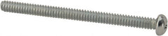 Value Collection - #4-40 UNC, 1-1/2" Length Under Head Phillips Drive Machine Screw - Round Head, Grade J82 Steel, Zinc-Plated Finish, Without Washer - Benchmark Tooling