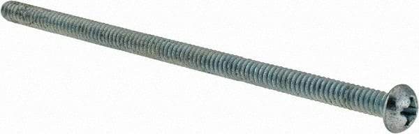 Value Collection - #6-32 UNC, 3" Length Under Head Phillips Drive Machine Screw - Round Head, Grade J82 Steel, Zinc-Plated Finish, Without Washer - Benchmark Tooling