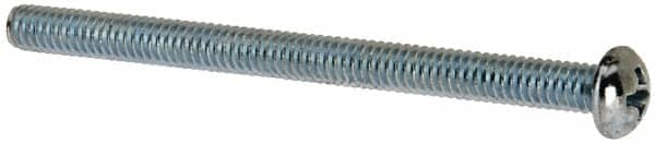 Value Collection - #8-32 UNC, 2-1/4" Length Under Head Phillips Drive Machine Screw - Round Head, Grade J82 Steel, Zinc-Plated Finish, Without Washer - Benchmark Tooling