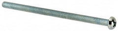 Value Collection - #8-32 UNC, 3" Length Under Head Phillips Drive Machine Screw - Round Head, Grade J82 Steel, Zinc-Plated Finish, Without Washer - Benchmark Tooling