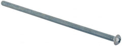 Value Collection - #8-32 UNC, 4" Length Under Head Phillips Drive Machine Screw - Round Head, Grade J82 Steel, Zinc-Plated Finish, Without Washer - Benchmark Tooling