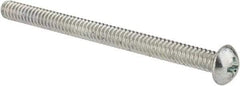 Value Collection - #10-24 UNC, 2-1/2" Length Under Head Phillips Drive Machine Screw - Round Head, Grade J82 Steel, Zinc-Plated Finish, Without Washer - Benchmark Tooling