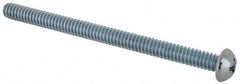 Value Collection - #10-24 UNC, 2-3/4" Length Under Head Phillips Drive Machine Screw - Round Head, Grade J82 Steel, Zinc-Plated Finish, Without Washer - Benchmark Tooling