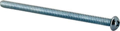Value Collection - #10-24 UNC, 3" Length Under Head Phillips Drive Machine Screw - Round Head, Grade J82 Steel, Zinc-Plated Finish, Without Washer - Benchmark Tooling