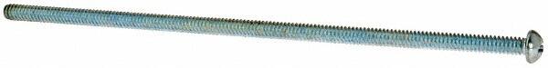 Value Collection - #10-24 UNC, 6" Length Under Head Phillips Drive Machine Screw - Round Head, Grade J82 Steel, Zinc-Plated Finish, Without Washer - Benchmark Tooling