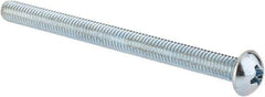 Value Collection - #10-32 UNF, 2-1/2" Length Under Head Phillips Drive Machine Screw - Round Head, Grade J82 Steel, Zinc-Plated Finish, Without Washer - Benchmark Tooling
