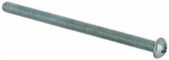 Value Collection - #10-32 UNF, 3" Length Under Head Phillips Drive Machine Screw - Round Head, Grade J82 Steel, Zinc-Plated Finish, Without Washer - Benchmark Tooling