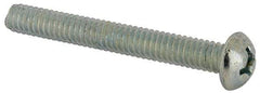 Value Collection - #12-24 UNC, 1-3/4" Length Under Head Phillips Drive Machine Screw - Round Head, Grade J82 Steel, Zinc-Plated Finish, Without Washer - Benchmark Tooling