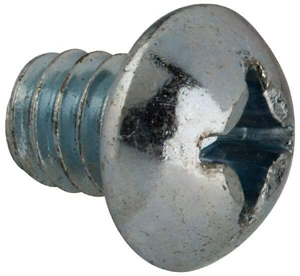 Value Collection - 1/4-20 UNC, 5/16" Length Under Head Phillips Drive Machine Screw - Round Head, Grade J82 Steel, Zinc-Plated Finish, Without Washer - Benchmark Tooling