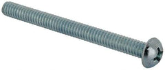 Value Collection - 1/4-20 UNC, 2-3/4" Length Under Head Phillips Drive Machine Screw - Round Head, Grade J82 Steel, Zinc-Plated Finish, Without Washer - Benchmark Tooling