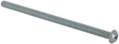 Value Collection - 1/4-20 UNC, 4-1/2" Length Under Head Phillips Drive Machine Screw - Round Head, Grade J82 Steel, Zinc-Plated Finish, Without Washer - Benchmark Tooling