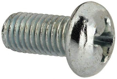 Value Collection - 1/4-28 UNF, 1/2" Length Under Head Phillips Drive Machine Screw - Round Head, Grade J82 Steel, Zinc-Plated Finish, Without Washer - Benchmark Tooling