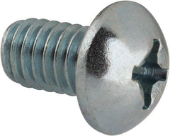 Value Collection - 5/16-18 UNC, 1/2" Length Under Head Phillips Drive Machine Screw - Round Head, Grade J82 Steel, Zinc-Plated Finish, Without Washer - Benchmark Tooling