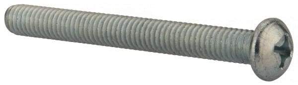 Value Collection - 5/16-18 UNC, 3" Length Under Head Phillips Drive Machine Screw - Round Head, Grade J82 Steel, Zinc-Plated Finish, Without Washer - Benchmark Tooling