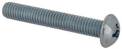 Value Collection - 3/8-16 UNC, 2-1/2" Length Under Head Phillips Drive Machine Screw - Round Head, Grade J82 Steel, Zinc-Plated Finish, Without Washer - Benchmark Tooling