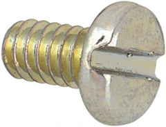 Value Collection - #3-48 UNC, 3/16" Length Under Head Slotted Drive Machine Screw - Pan Head, Grade J82 Steel, Zinc-Plated Finish, Without Washer - Benchmark Tooling
