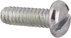 Value Collection - #3-48 UNC, 5/16" Length Under Head Slotted Drive Machine Screw - Pan Head, Grade J82 Steel, Zinc-Plated Finish, Without Washer - Benchmark Tooling