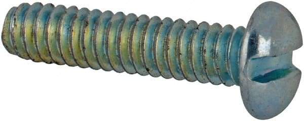 Value Collection - #3-48 UNC, 7/16" Length Under Head Slotted Drive Machine Screw - Pan Head, Grade J82 Steel, Zinc-Plated Finish, Without Washer - Benchmark Tooling