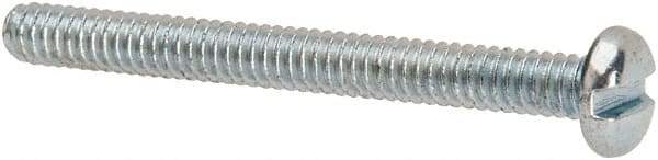 Value Collection - #3-48 UNC, 1" Length Under Head Slotted Drive Machine Screw - Pan Head, Grade J82 Steel, Zinc-Plated Finish, Without Washer - Benchmark Tooling
