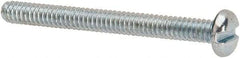 Value Collection - #3-48 UNC, 1" Length Under Head Slotted Drive Machine Screw - Pan Head, Grade J82 Steel, Zinc-Plated Finish, Without Washer - Benchmark Tooling