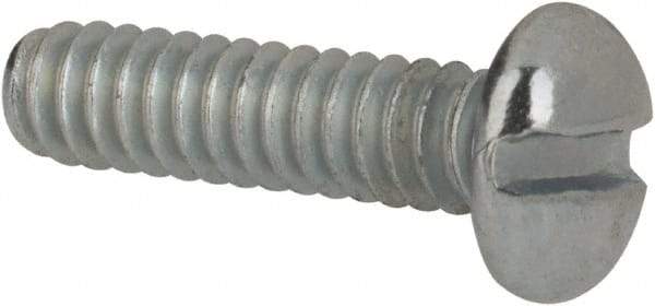 Value Collection - #4-40 UNC, 7/16" Length Under Head Slotted Drive Machine Screw - Pan Head, Grade J82 Steel, Zinc-Plated Finish, Without Washer - Benchmark Tooling