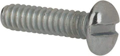 Value Collection - #4-40 UNC, 7/16" Length Under Head Slotted Drive Machine Screw - Pan Head, Grade J82 Steel, Zinc-Plated Finish, Without Washer - Benchmark Tooling