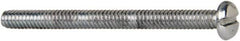 Value Collection - #4-40 UNC, 1-1/2" Length Under Head Slotted Drive Machine Screw - Pan Head, Grade J82 Steel, Zinc-Plated Finish, Without Washer - Benchmark Tooling