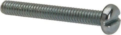 Value Collection - #5-40 UNC, 1" Length Under Head Slotted Drive Machine Screw - Pan Head, Grade J82 Steel, Zinc-Plated Finish, Without Washer - Benchmark Tooling