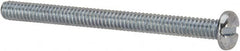 Value Collection - #5-40 UNC, 1-1/2" Length Under Head Slotted Drive Machine Screw - Pan Head, Grade J82 Steel, Zinc-Plated Finish, Without Washer - Benchmark Tooling