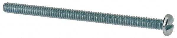 Value Collection - #6-32 UNC, 2-1/4" Length Under Head Slotted Drive Machine Screw - Pan Head, Grade J82 Steel, Zinc-Plated Finish, Without Washer - Benchmark Tooling