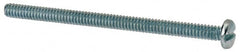 Value Collection - #6-32 UNC, 2-1/4" Length Under Head Slotted Drive Machine Screw - Pan Head, Grade J82 Steel, Zinc-Plated Finish, Without Washer - Benchmark Tooling