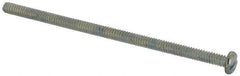 Value Collection - #6-32 UNC, 3" Length Under Head Slotted Drive Machine Screw - Pan Head, Grade J82 Steel, Zinc-Plated Finish, Without Washer - Benchmark Tooling