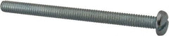 Value Collection - #8-32 UNC, 2-1/4" Length Under Head Slotted Drive Machine Screw - Pan Head, Grade J82 Steel, Zinc-Plated Finish, Without Washer - Benchmark Tooling