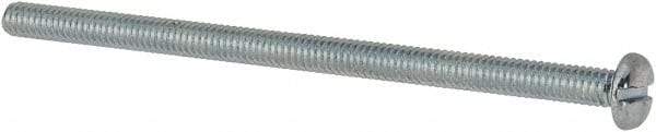 Value Collection - #8-32 UNC, 3" Length Under Head Slotted Drive Machine Screw - Pan Head, Grade J82 Steel, Zinc-Plated Finish, Without Washer - Benchmark Tooling