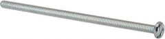 Value Collection - #8-32 UNC, 3-1/2" Length Under Head Slotted Drive Machine Screw - Pan Head, Grade J82 Steel, Zinc-Plated Finish, Without Washer - Benchmark Tooling