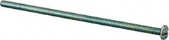 Value Collection - #8-32 UNC, 4" Length Under Head Slotted Drive Machine Screw - Pan Head, Grade J82 Steel, Zinc-Plated Finish, Without Washer - Benchmark Tooling