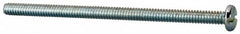 Value Collection - #10-24 UNC, 3-1/2" Length Under Head Slotted Drive Machine Screw - Pan Head, Grade J82 Steel, Zinc-Plated Finish, Without Washer - Benchmark Tooling