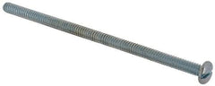 Value Collection - #10-24 UNC, 4" Length Under Head Slotted Drive Machine Screw - Pan Head, Grade J82 Steel, Zinc-Plated Finish, Without Washer - Benchmark Tooling